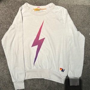 Aviator Nation White Bolt Sweatshirt